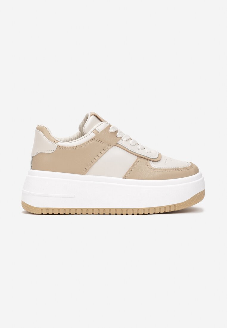 Beżowe Sneakersy Loneno