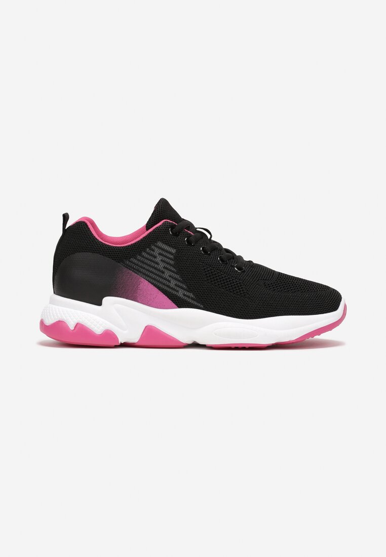 Czarno-Fuksjowe Buty Sportowe Nahili