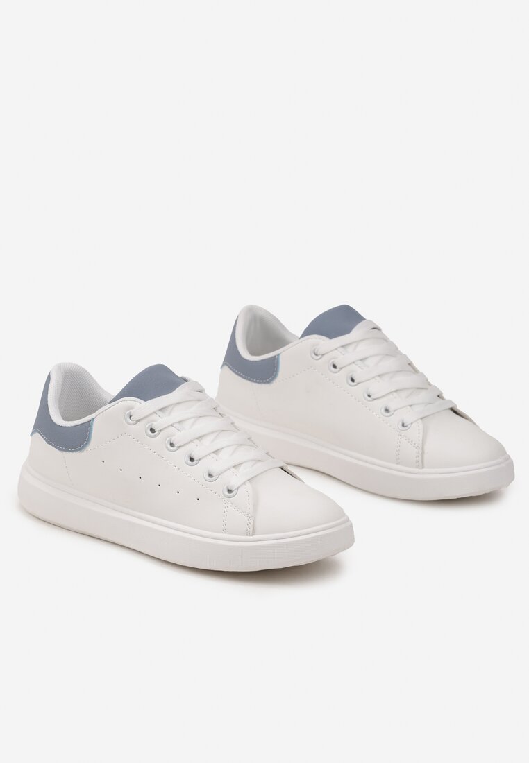Biało-Niebieskie Sneakersy Zylvana
