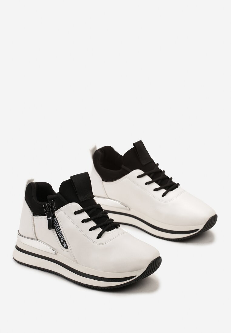 Biało-Czarne Sneakersy Elorwin