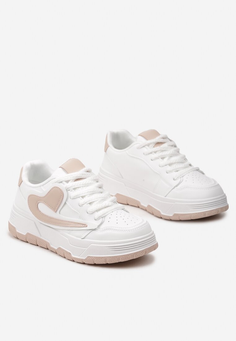 Biało-Różowe Sneakersy Beliossa