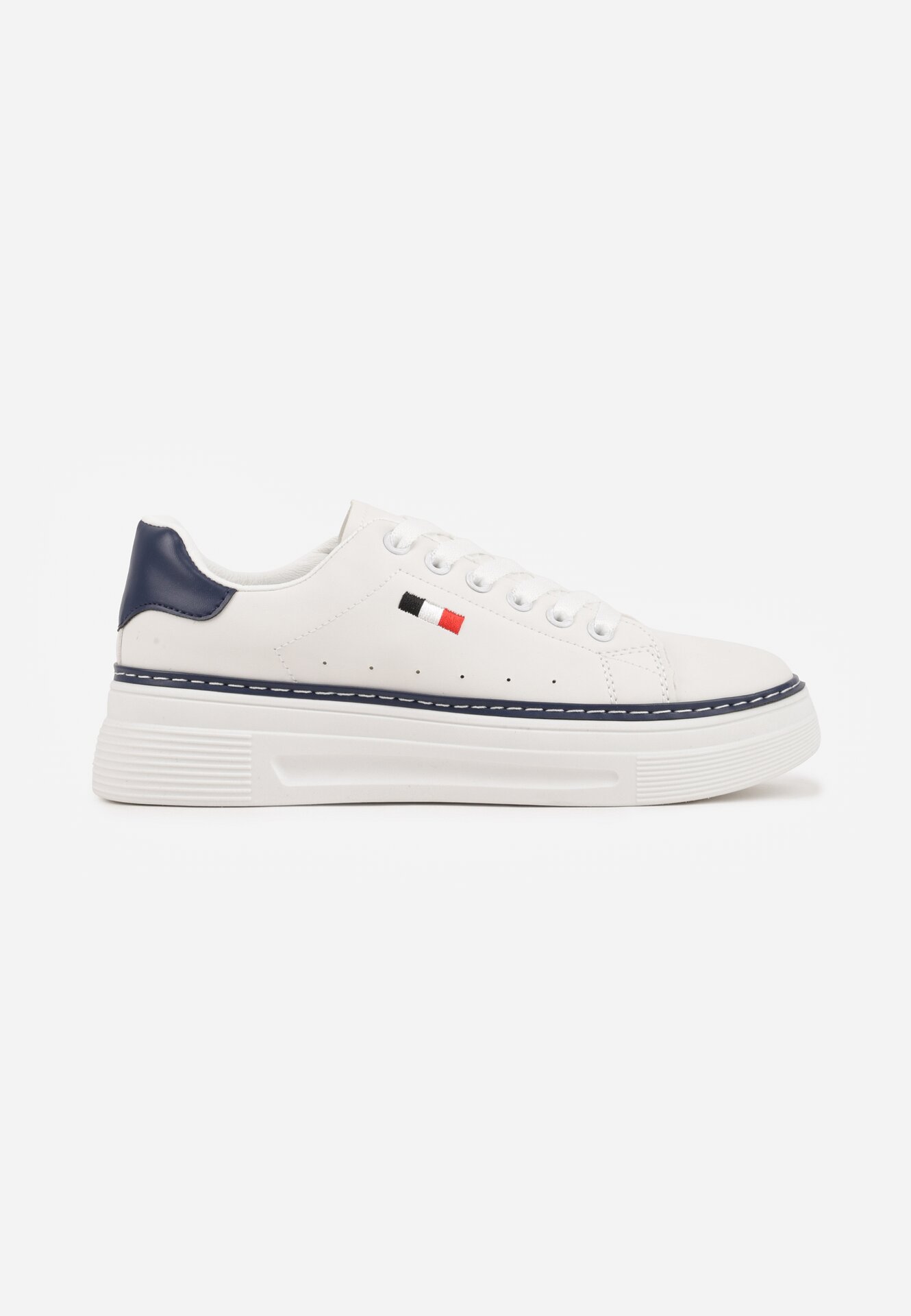 Sneakers Alb cu bleumarin