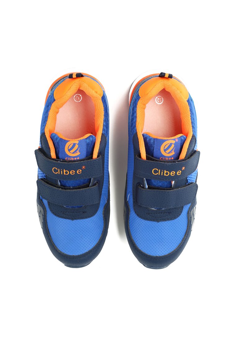Niebiesko-Pomarańczowe Buty Sportowe Plumy