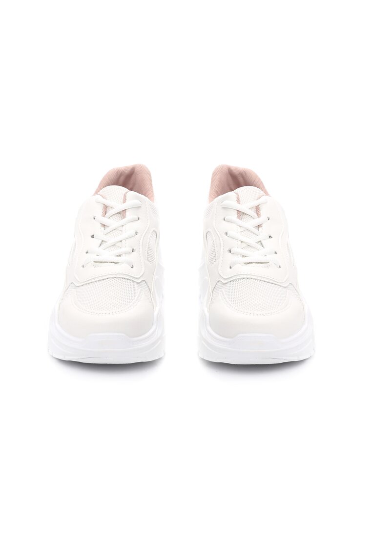 Biało-Różowe Sneakersy Lay Into