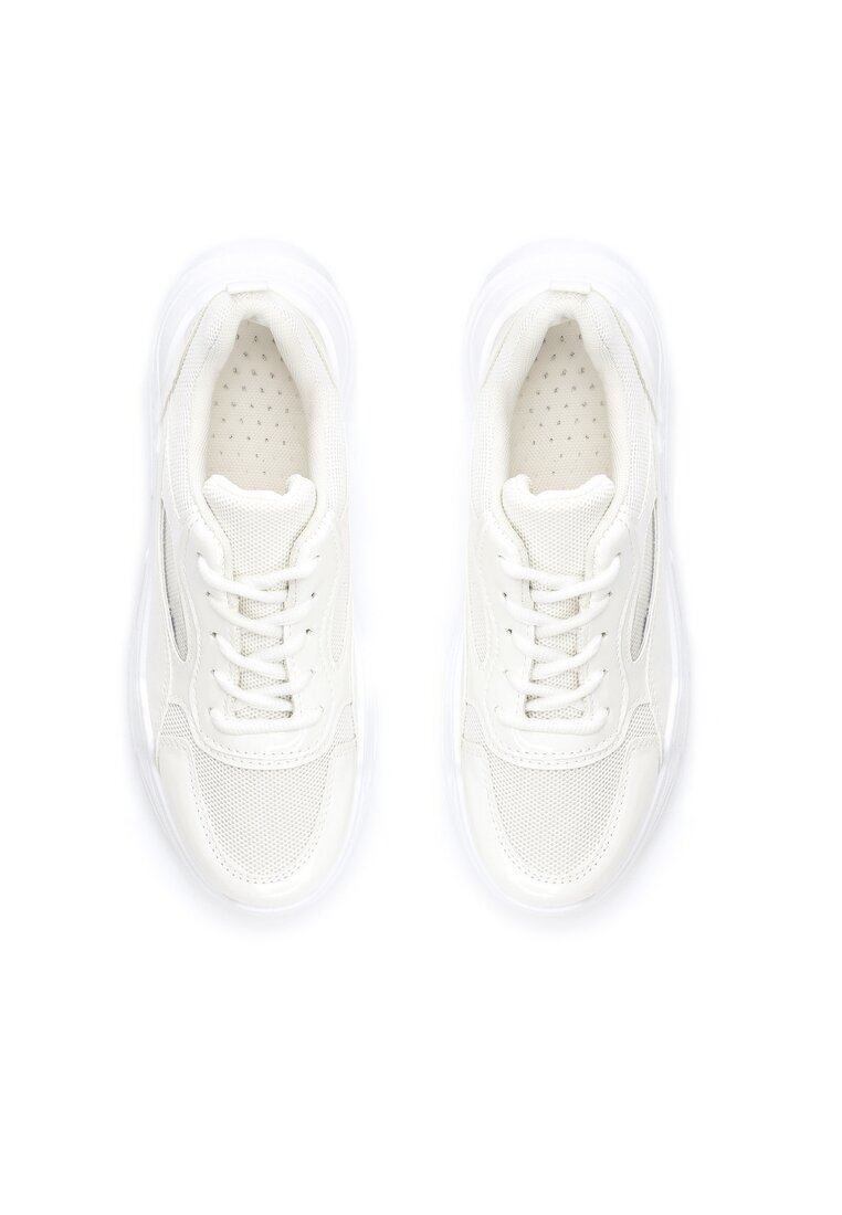 Białe Lakierowane Sneakersy Lay Into