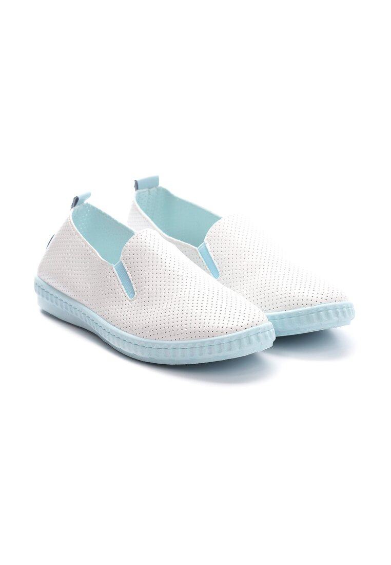 Biało-Niebieskie Slip On Thrillers