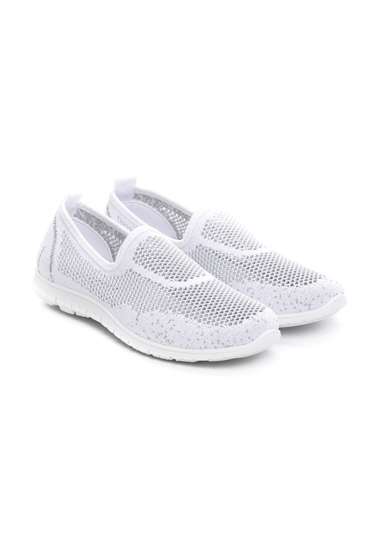 Białe Slip On Rub In