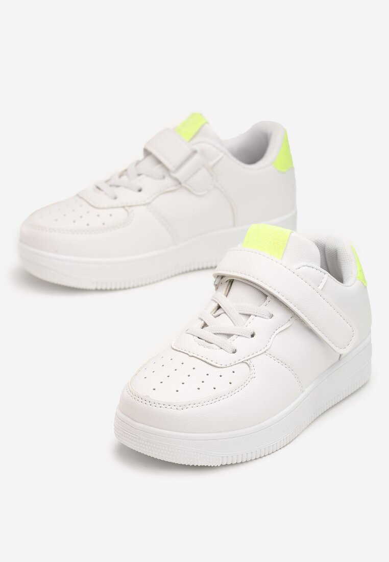Biało-Zielone Buty Sportowe Fabrizia