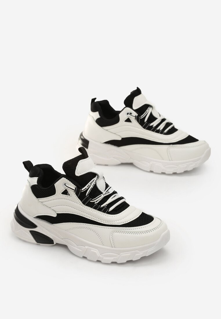 Czarno-Białe Sneakersy Upton