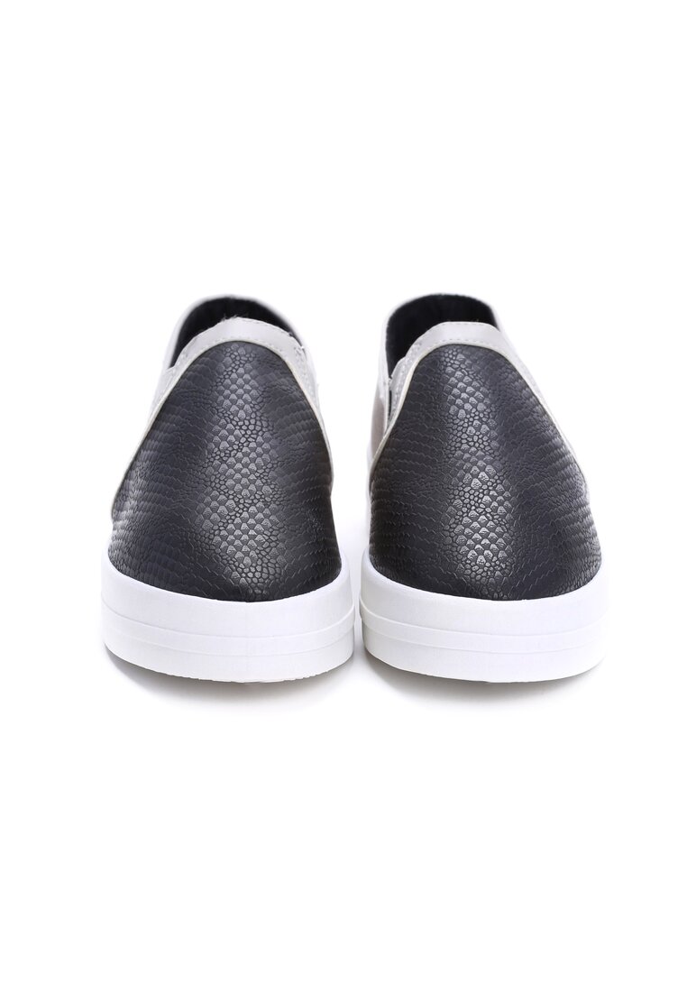 Czarne Slip On Snake