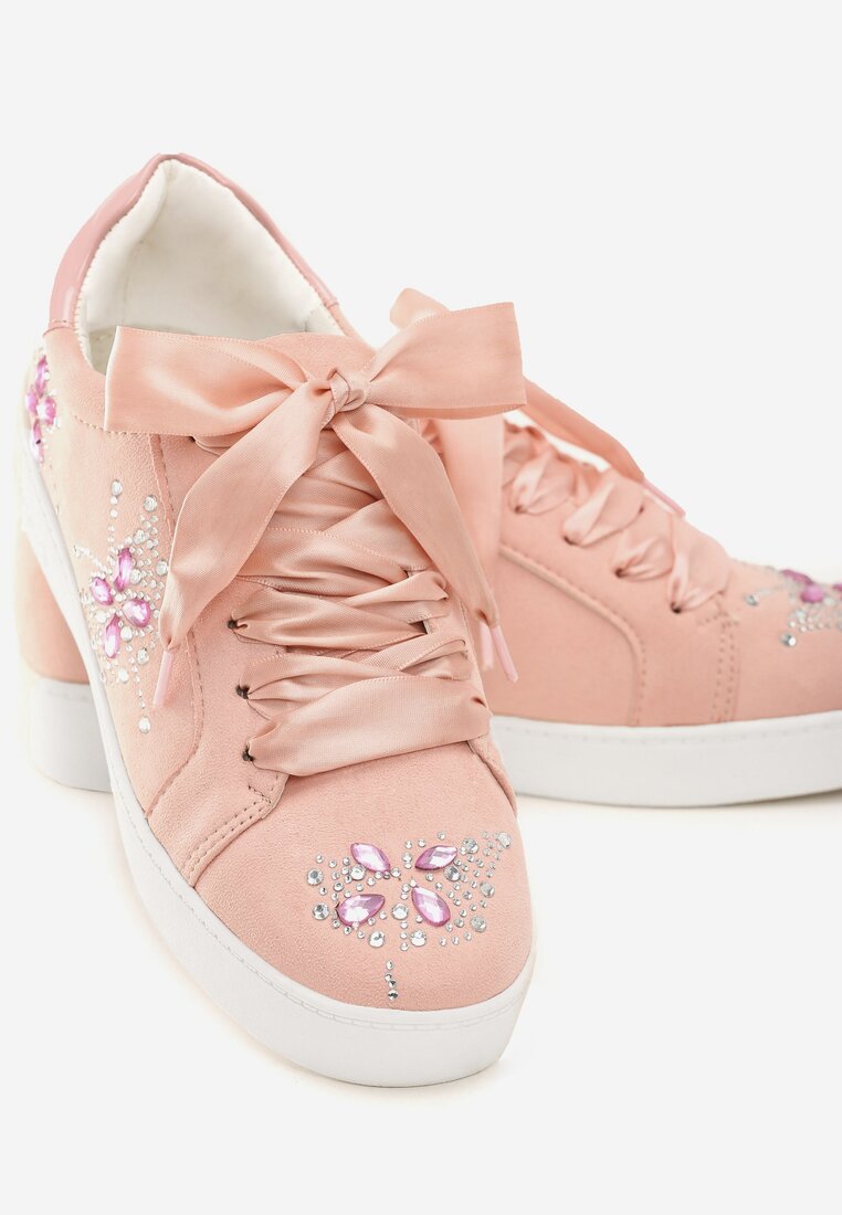 Różowe Sneakersy Sateen
