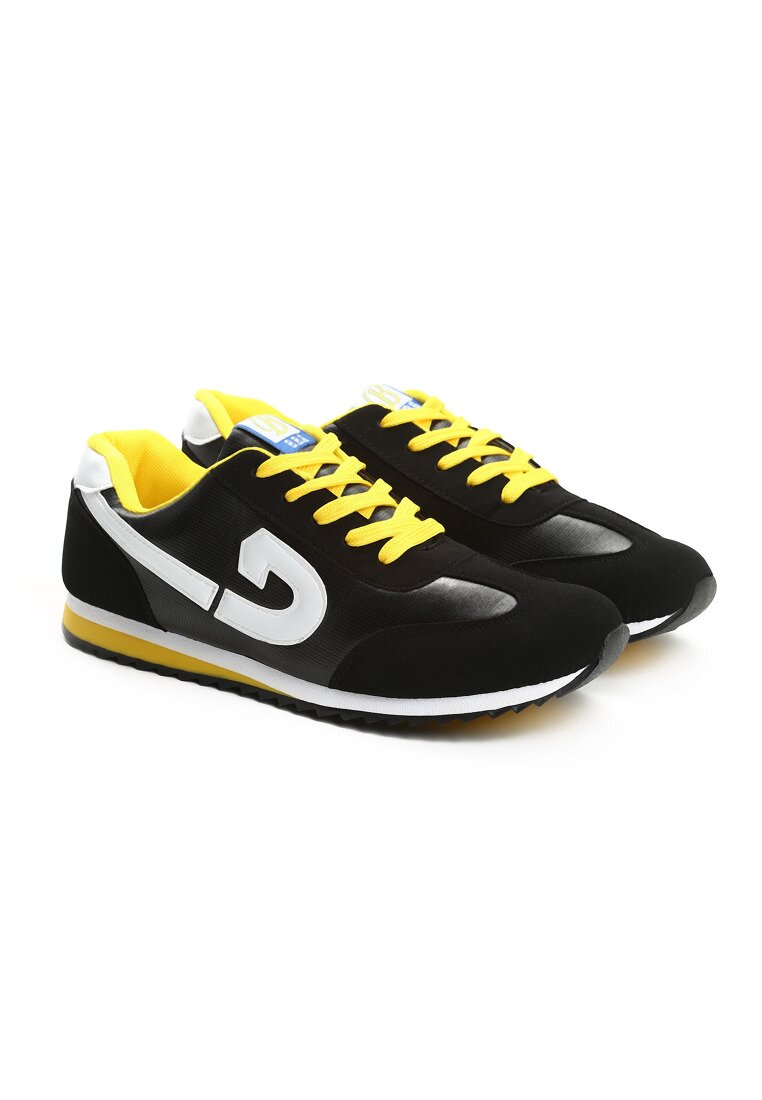 Czarno-Żółte Buty Sportowe Whirlwind