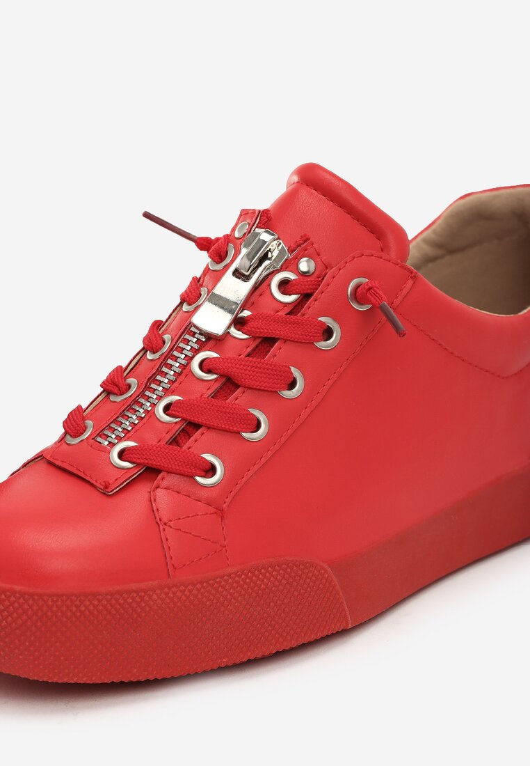 Czerwone Buty Sportowe Zip-On