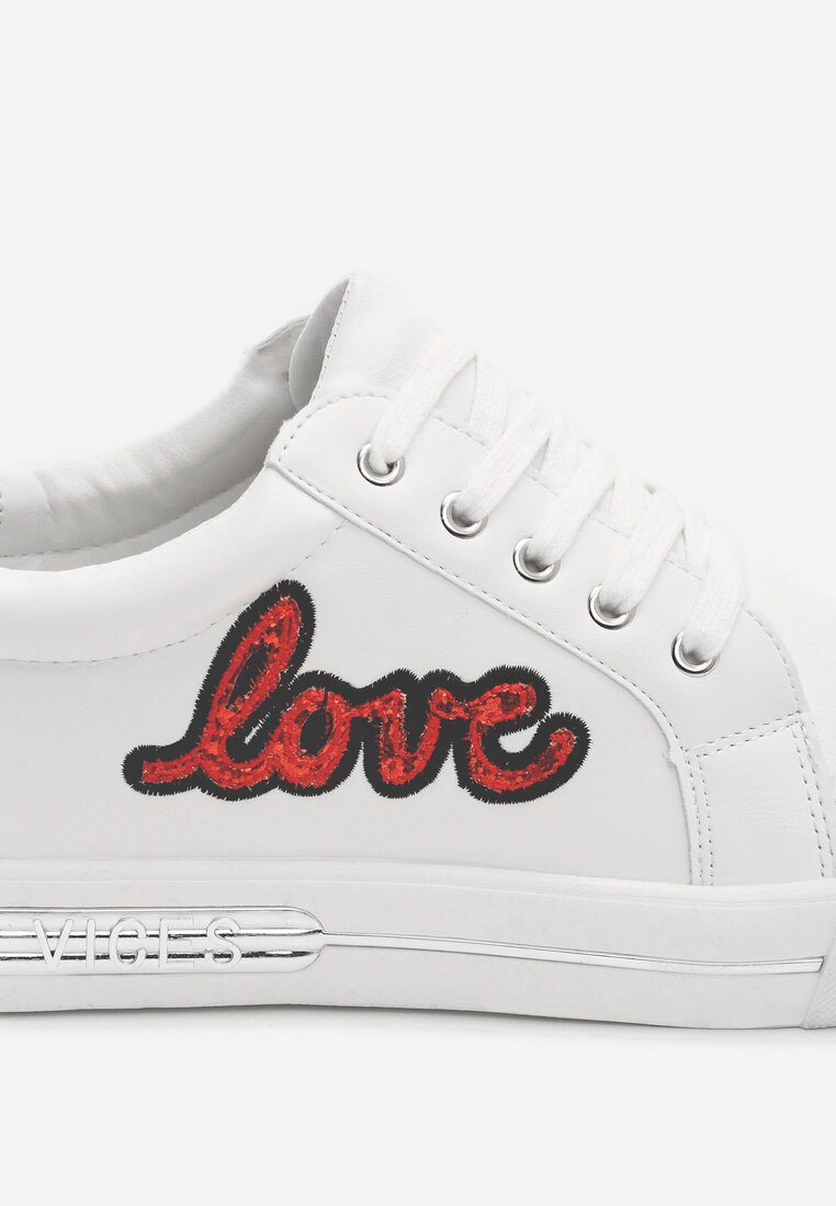 Biało-Czerwone Buty Sportowe In Love