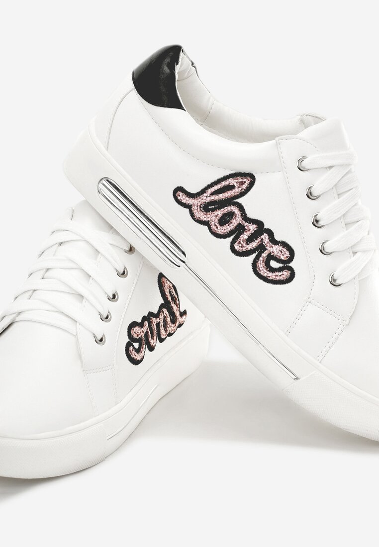 Biało-Różowe Buty Sportowe In Love
