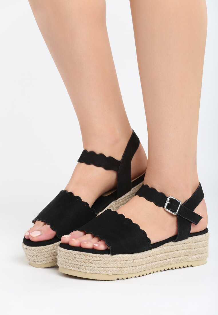 Czarne Sandały Stolen Heart