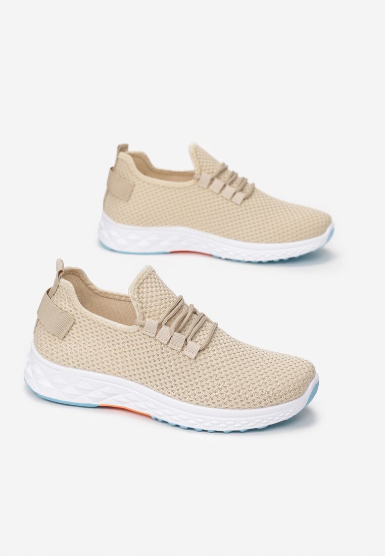 Beżowe Buty Sportowe Cheldina