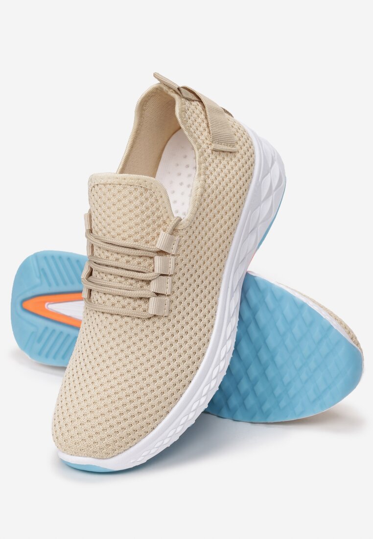 Beżowe Buty Sportowe Cheldina