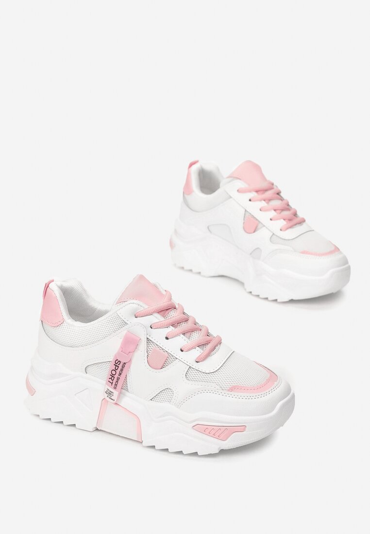 Biało-Różowe Sneakersy Radiancy