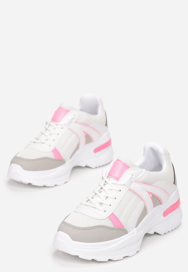 Biało-Różowe Sneakersy Molmellia