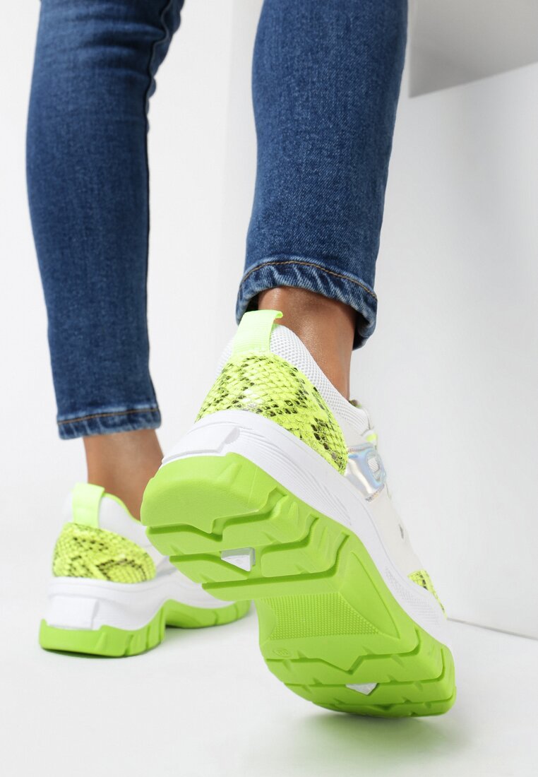 Biało-Zielone Sneakersy Foggyvine