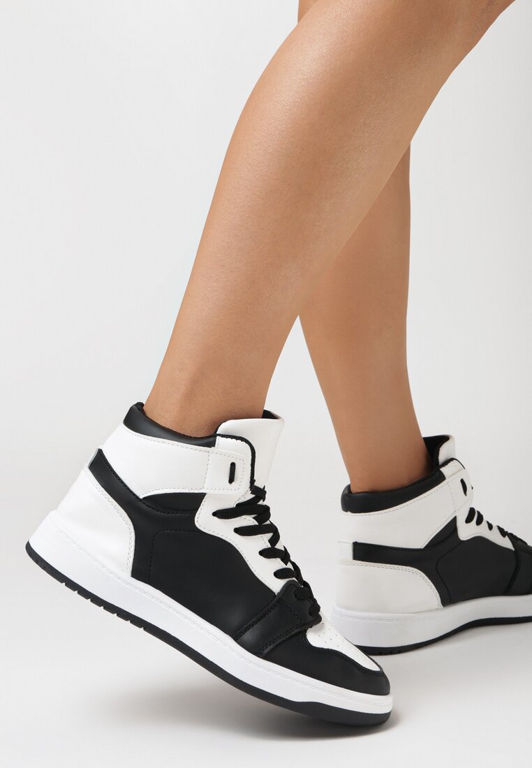 Czarno-Białe Sneakersy Larainy