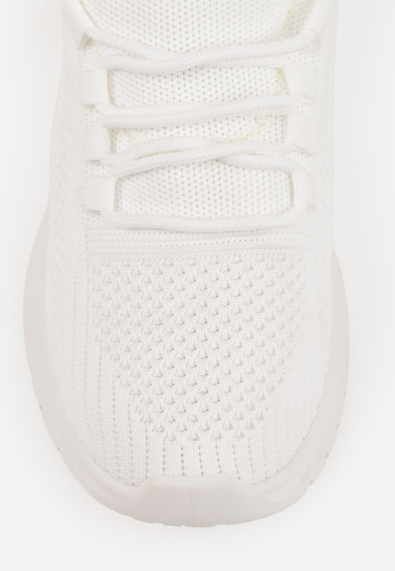 Białe Sznurowane Buty Sportowe na Grubszej Podeszwie Unamarie