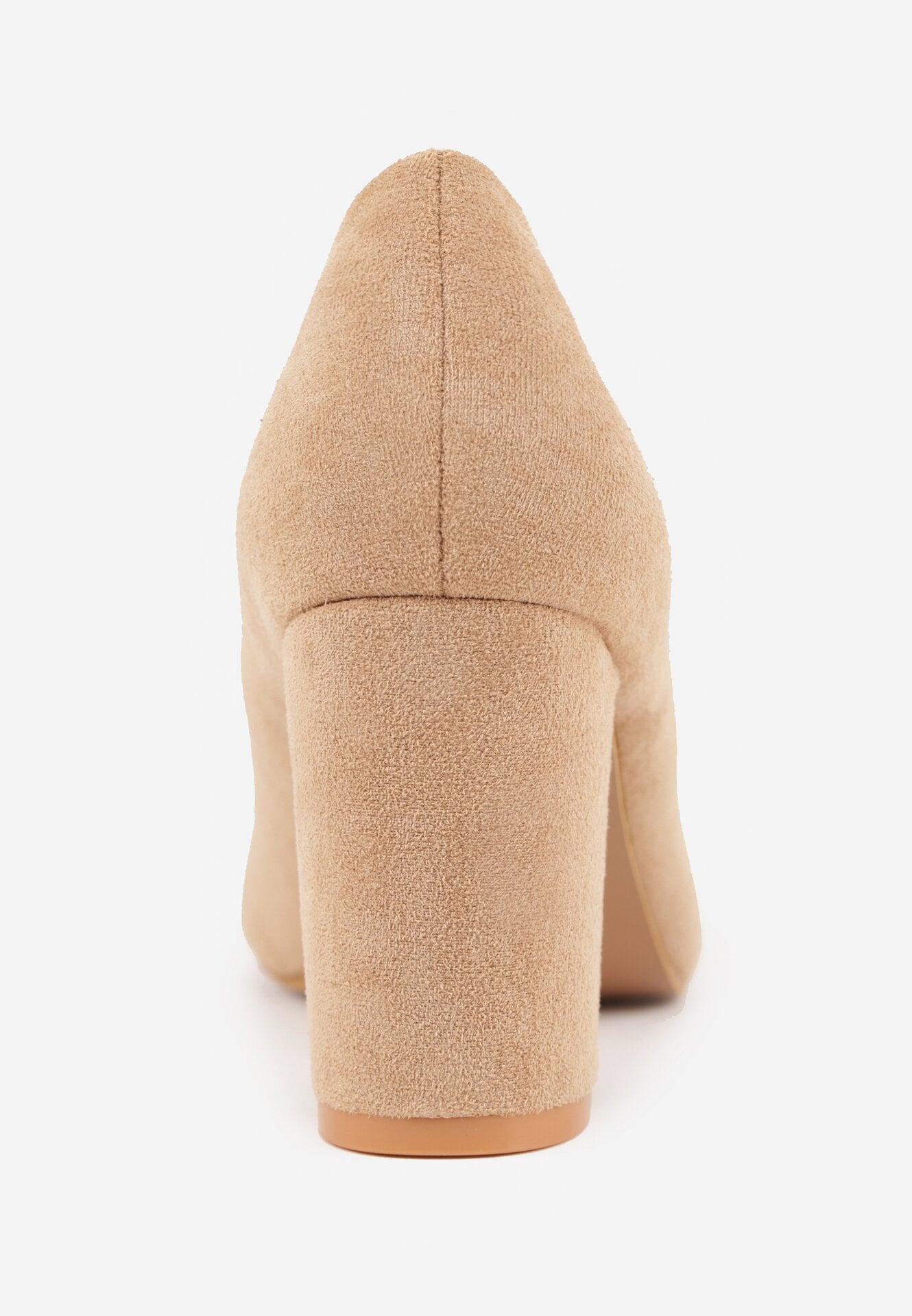 Beżowe Klasyczne Czółenka na Obcasie ze Skórzaną Wkładką Maithria