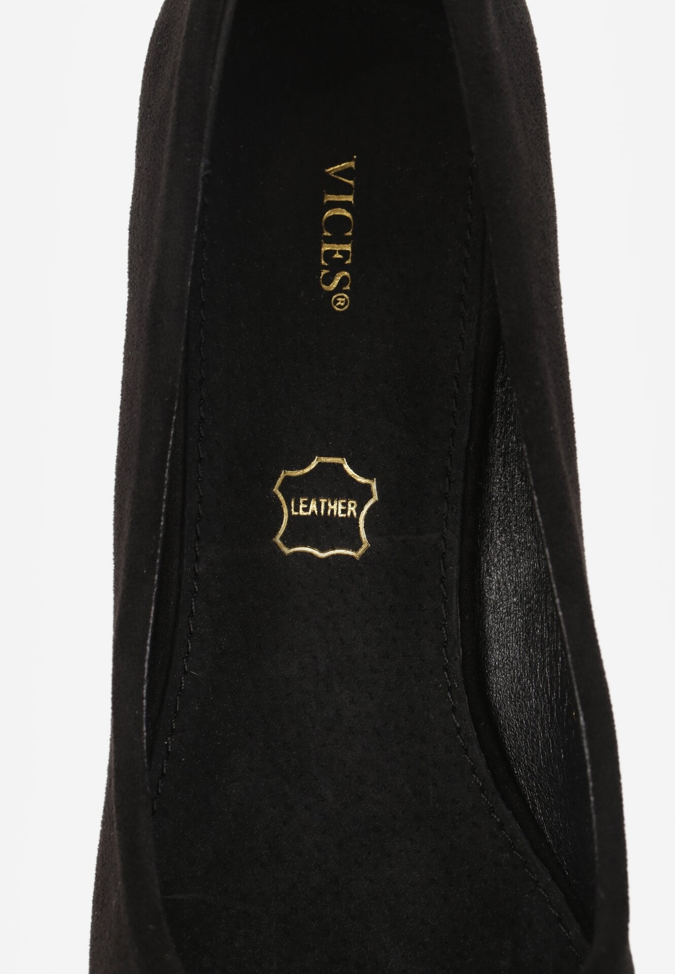 Czarne Czółenka na Ozdobnym Obcasie z Kryształkami i Skórzaną Wkładką Oviria