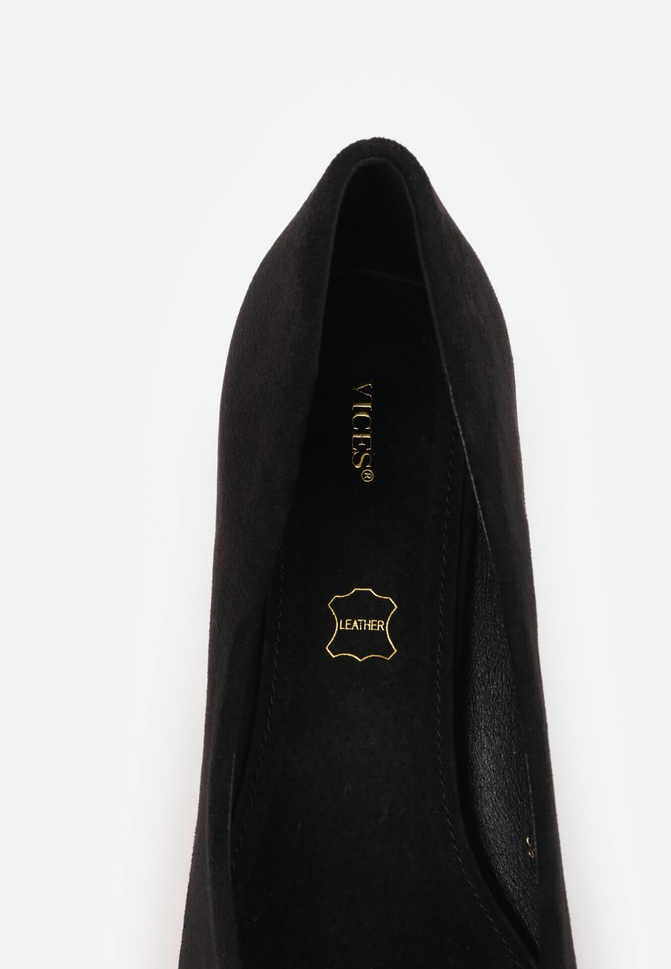 Czarne Czółenka Vices na Brokatowym Słupku ze Skórzaną Wkładką Izamine