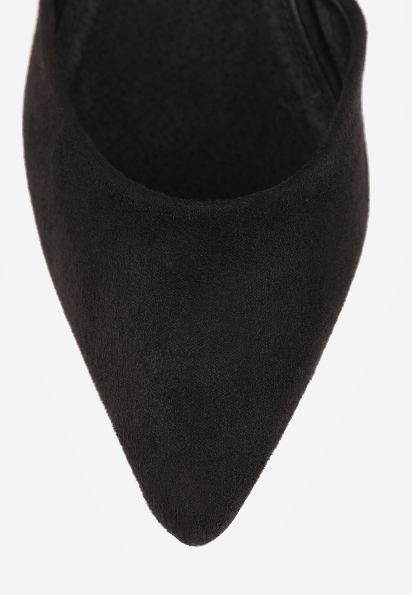 Czarne Czółenka Vices na Obcasie z Wkładką ze Skóry Naturalnej z Geometrycznym Wzorem Arori