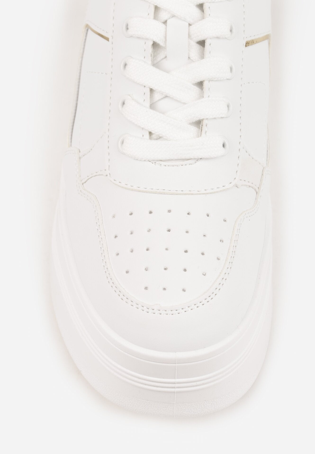 Sneakers Alb cu auriu