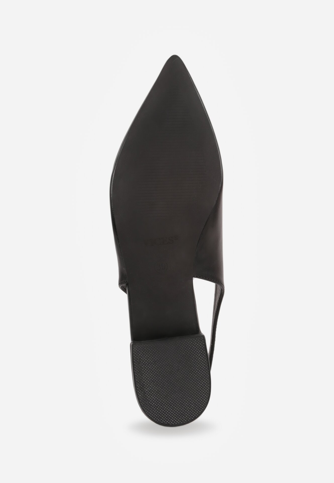 Czarne Sandały Vices ze Skórzaną Wkładką i Noskiem w Szpic Lisellia