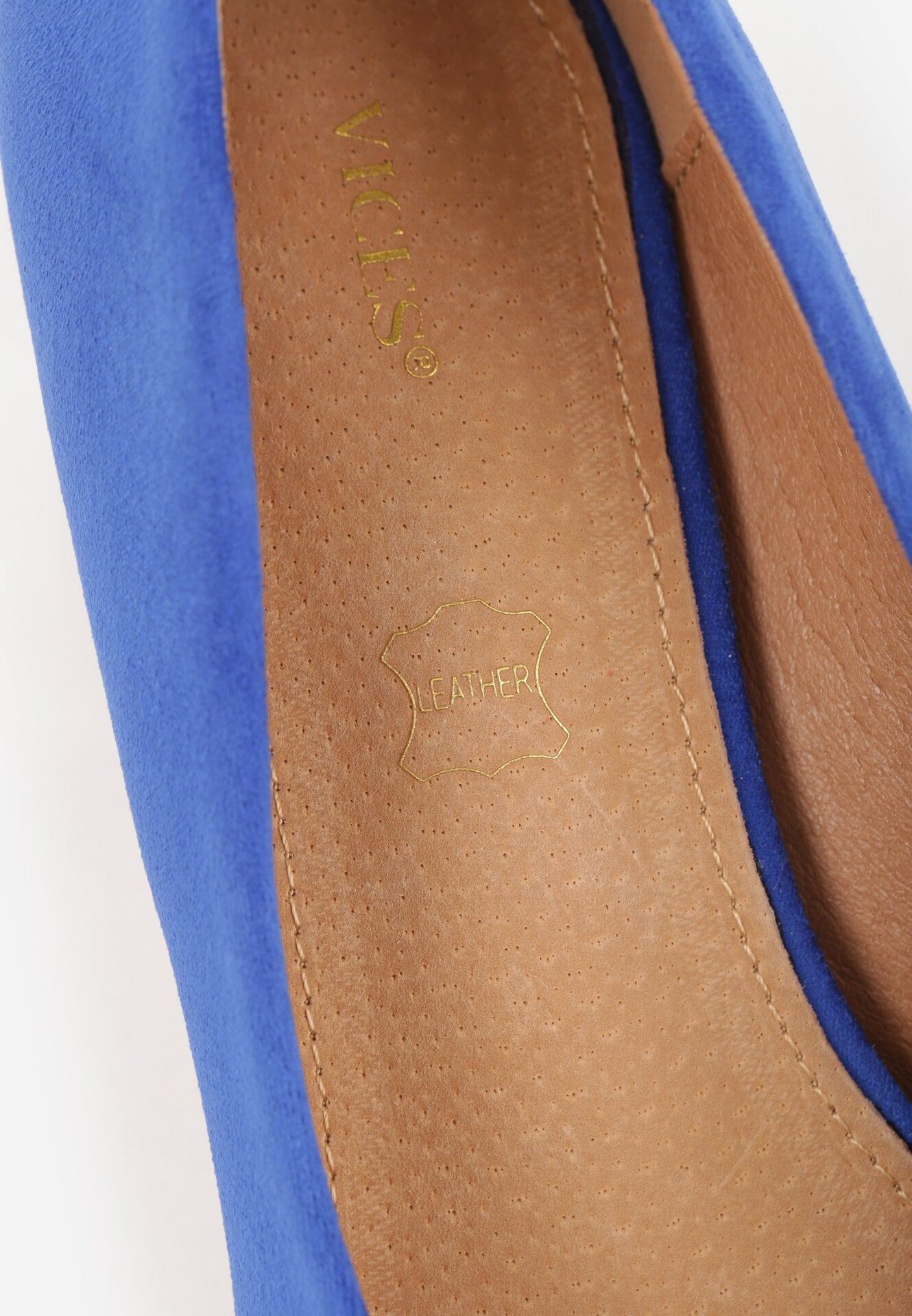 Niebieskie Czółenka Vices na Ozdobnym Słupku ze Skórzaną Wkładką Arvisel