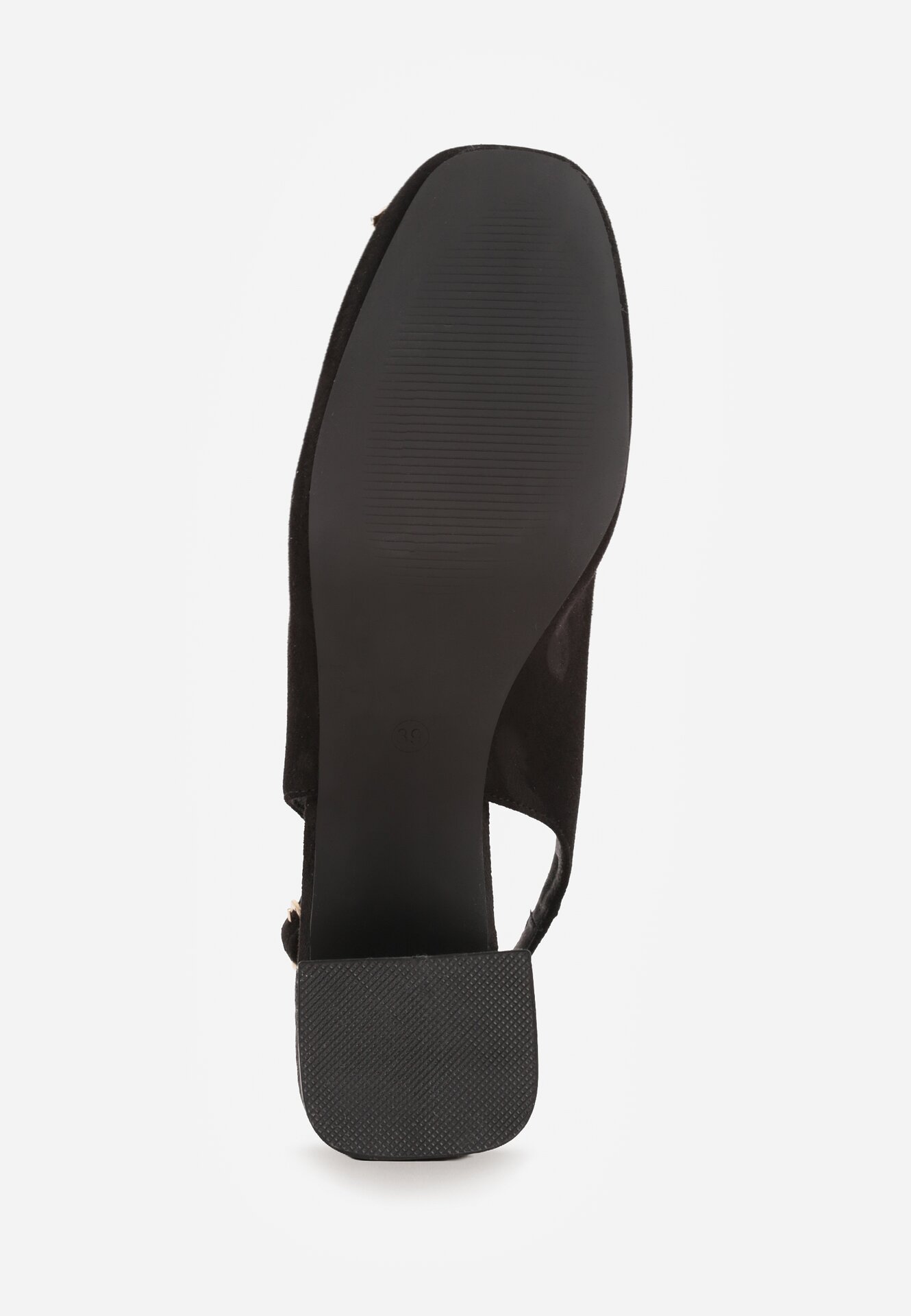 Czarne Sandały Vices na Obcasie Bez Pięty ze Skórzaną Wkładką i Cyrkoniami Nimiotte