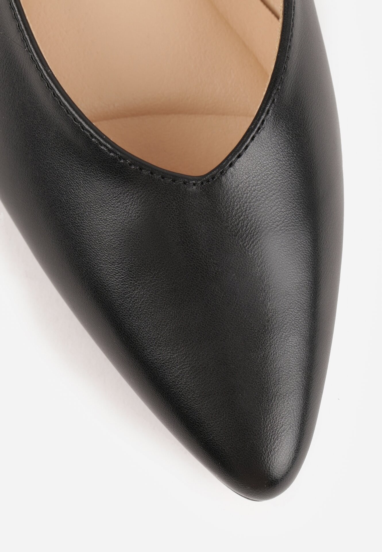 Czarne Balerinki Vices z Migdałowym Noskiem Neomaria