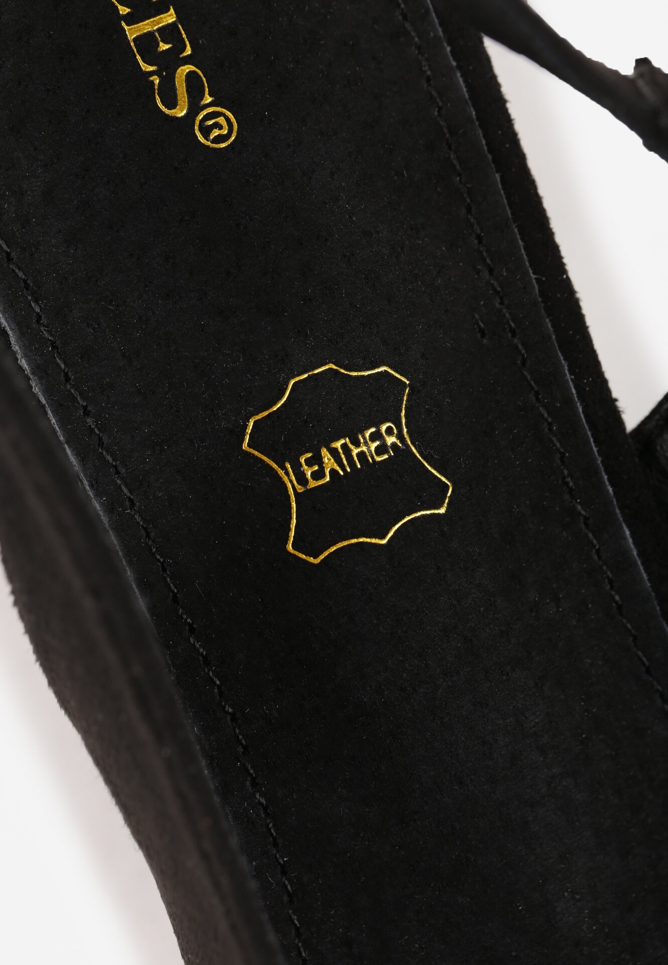 Czarne Sandały Vices na Obcasie Bez Pięty ze Skórzaną Wkładką Ciariliana