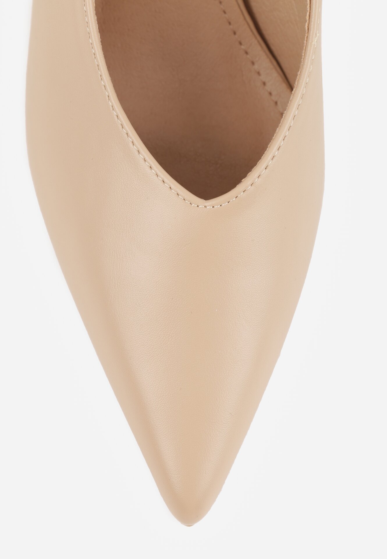 Ciemnobeżowe Czółenka Sandały Vices na Szpilce Bez Pięty Kolenna