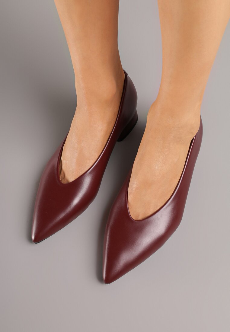 Pantofi cu toc Bordo