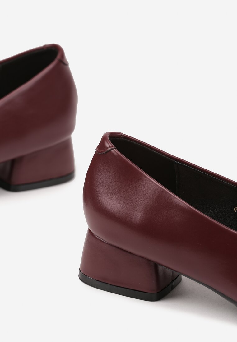 Pantofi cu toc Bordo