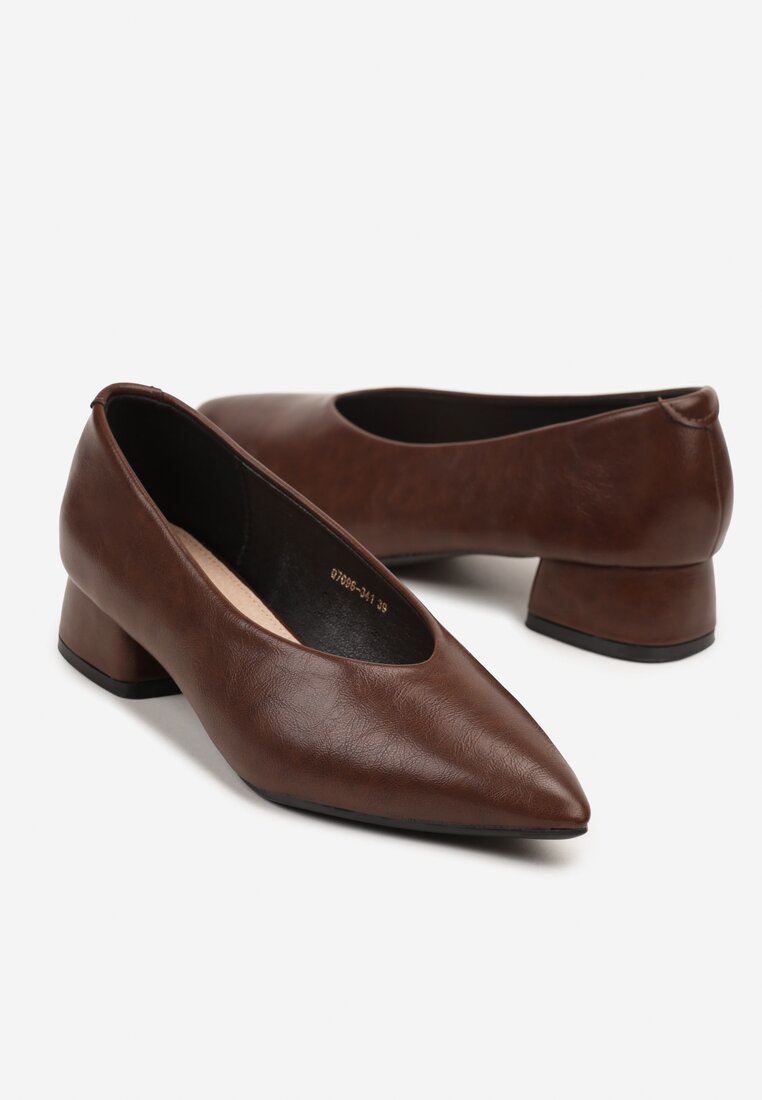 Pantofi cu toc Maro deschis
