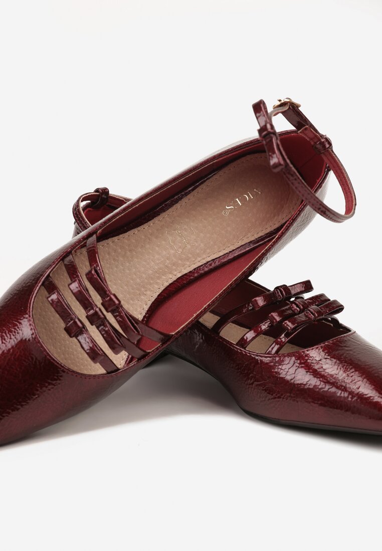 Pantofi cu toc Bordo