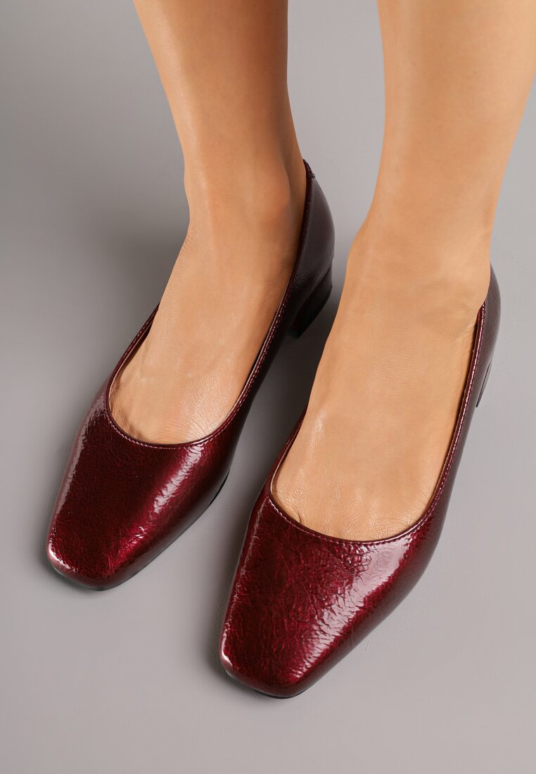 Pantofi cu toc Bordo