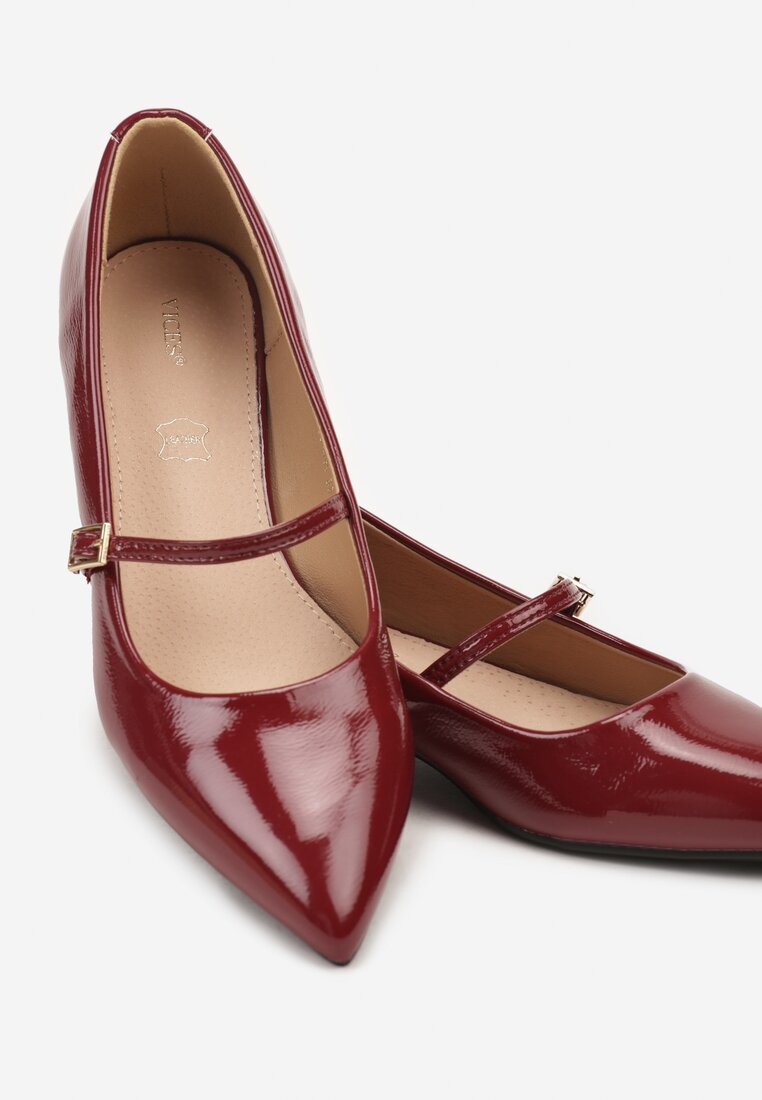 Pantofi cu toc Bordo
