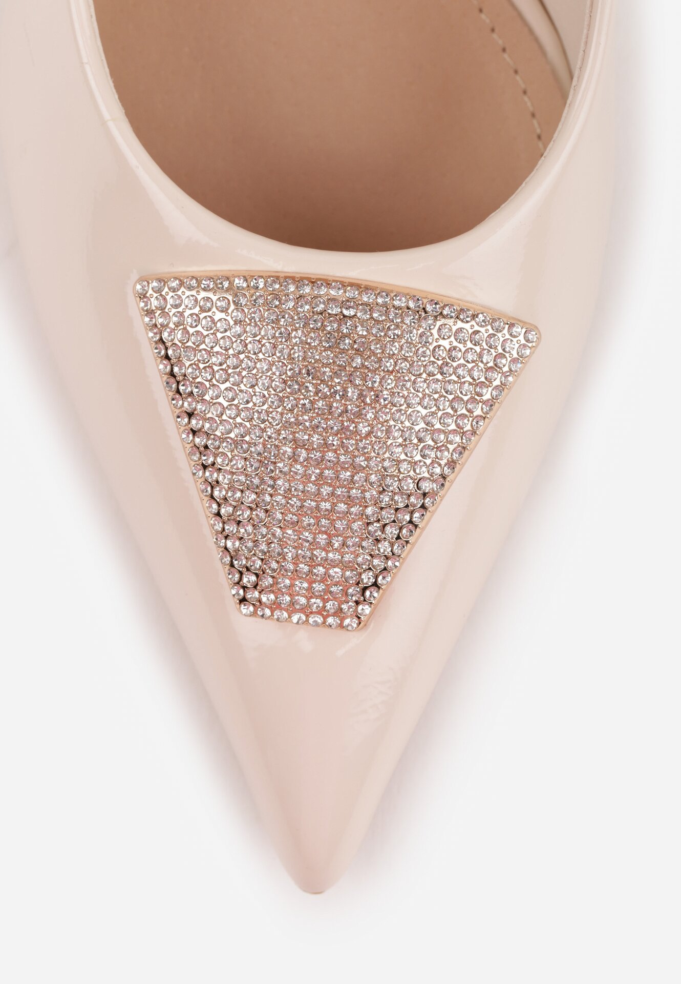 Beżowe Szpilki Vices z Cyrkoniową Aplikacją Niraselle