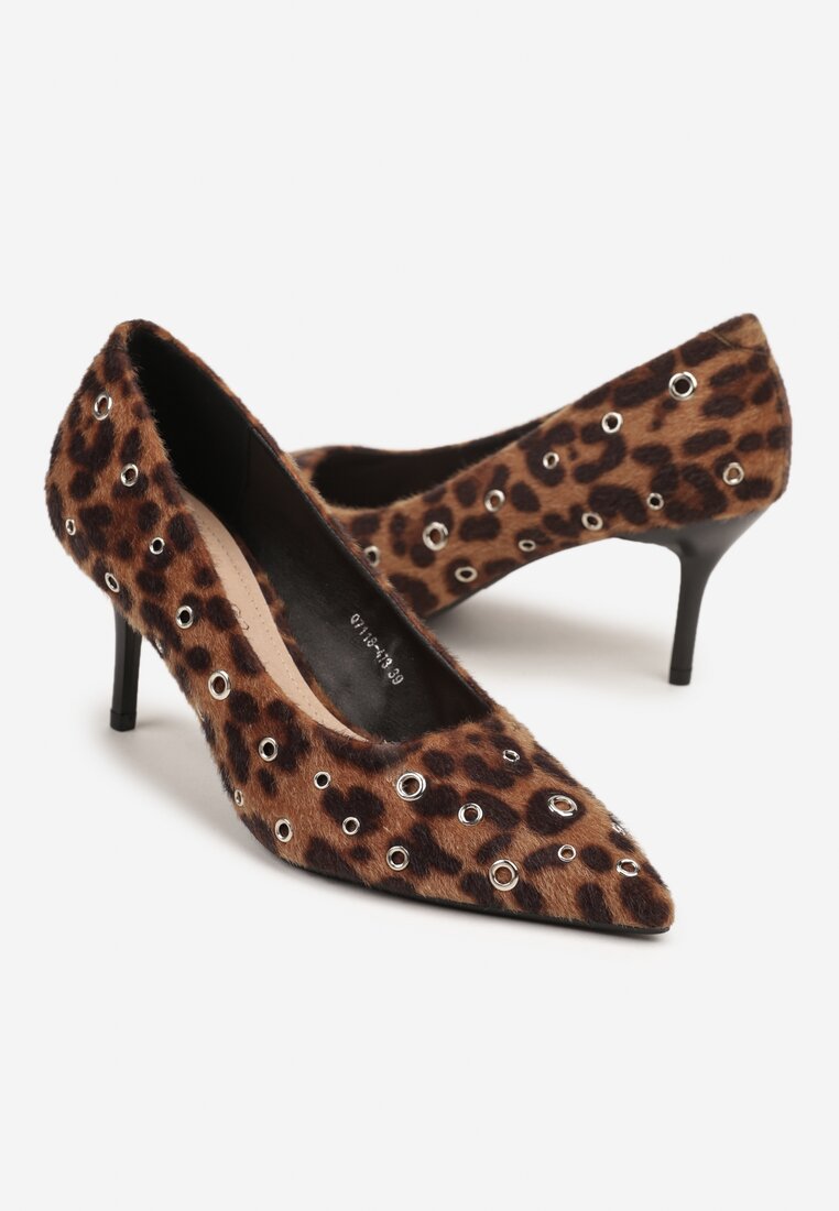Pantofi cu toc Imprimeu leopard