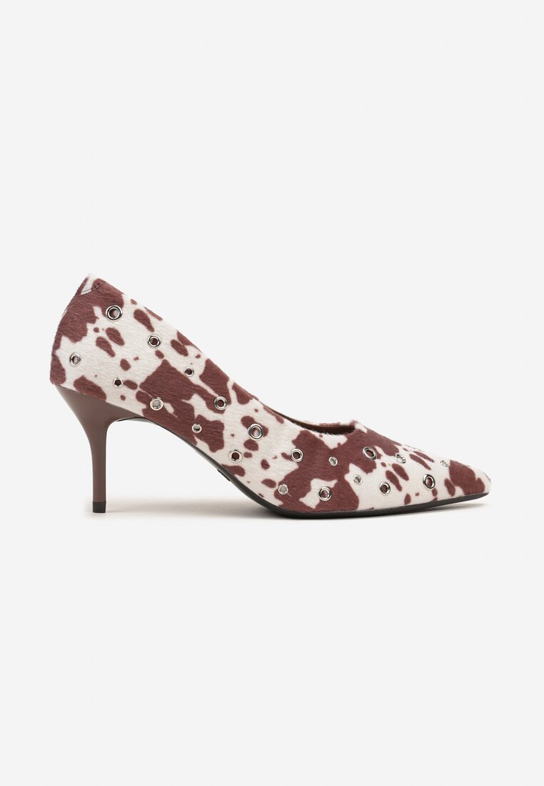 Pantofi cu toc Negru cu alb