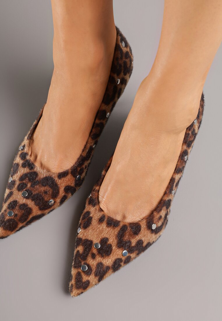Pantofi cu toc Imprimeu leopard
