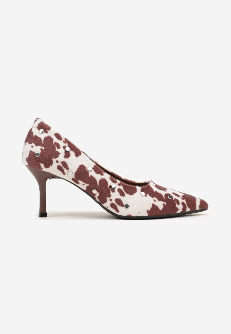 Pantofi cu toc Negru cu alb