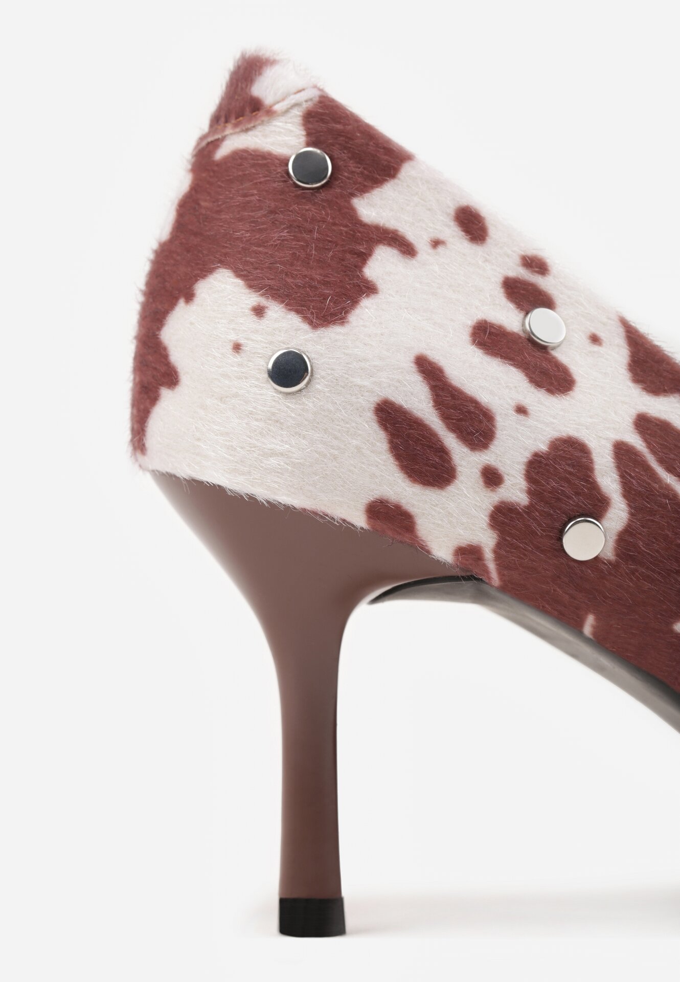 Pantofi cu toc Negru cu alb